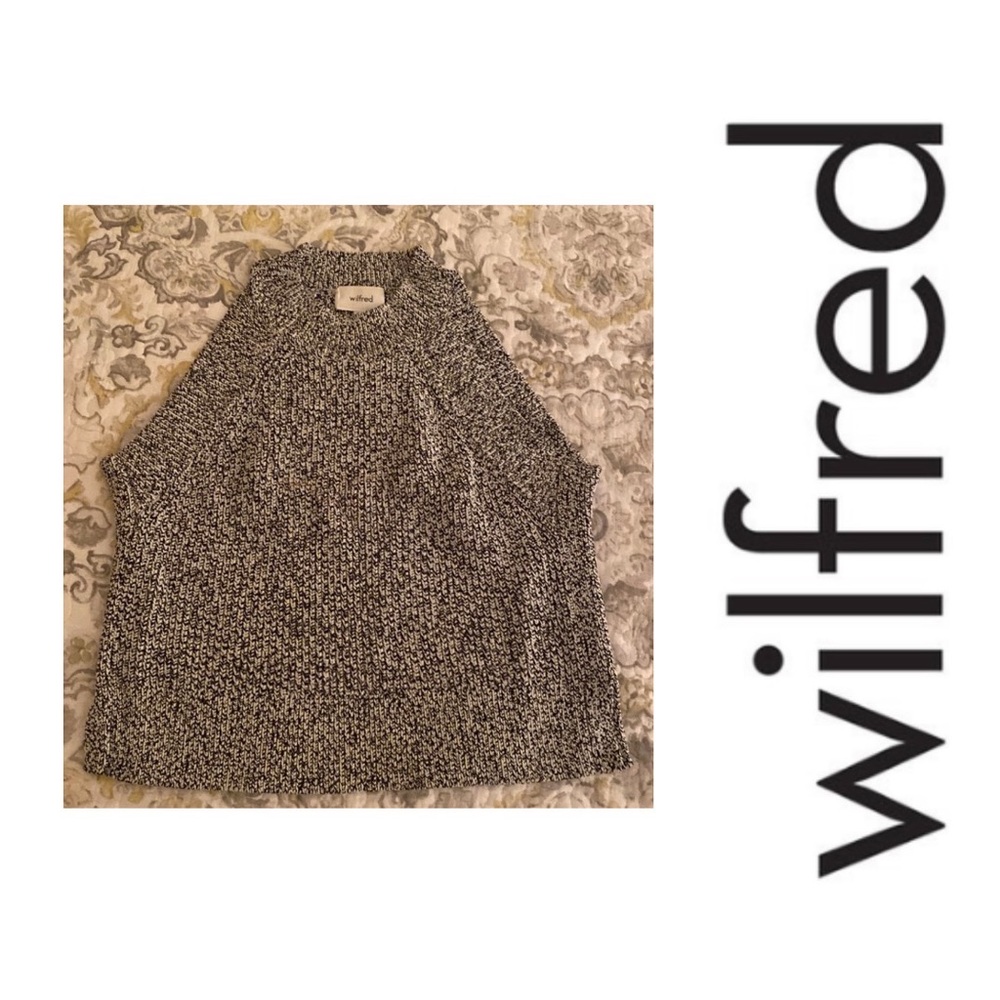 NWOT ARITZIA WILFRED CREVIER KNIT TOP. Small. Black & White coloration. $115